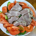 クック0MHF56☆'s cooksnap of when they made 蒸し器不要♪　お鍋で 梅だれ蒸し豚☆.