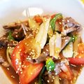 keyuki's cooksnap of when they made 楽々♪牛スタミナトマト炒め☆.