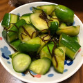 ゆうゆうじんじん☆'s cooksnap of when they made 巨大キュウリの ゆず胡椒風味 塩昆布和え.