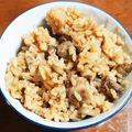yachi15's cooksnap of when they made 市販の焼豚で☆手軽に本格炊き込みご飯☆.