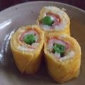 ロシアン's cooksnap of when they made お弁当に✿カニカマいんげん玉子焼き.