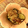 ＊てじこ＊'s cooksnap of when they made きゅうりと鶏むね肉の梅ポン酢和え.