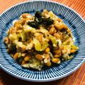 島子☆'s cooksnap of when they made 野沢菜おろし納豆.