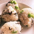 チョコ＆マロン's cooksnap of when they made 枝豆と塩昆布のおにぎり.