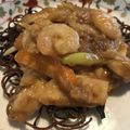 xxxmiyuxxx's cooksnap of when they made 余った具材で♩ヘルシー蕎麦のかた焼きそば.