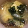 babikinman's cooksnap of when they made にんにくでスタミナ和中華豆腐わかめスープ.