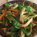ポメちょん's cooksnap of when they made ＊ピーマンとにんじんのカレーきんぴら＊.