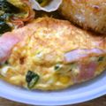 花時計咲いた's cooksnap of when they made ひき肉とほうれん草のポパイオムレツ.