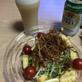 マミーペコ's cooksnap of when they made 水菜と山芋、素揚げえのきの和サラダ.
