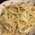 くまっぴ。's cooksnap of when they made 牛乳で簡単♪失敗しない濃厚カルボナーラ.