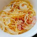 Mizckey's cooksnap of when they made ベーコンと玉ねぎの濃厚クリームパスタ.