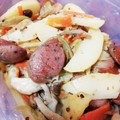 ёdey2upё's cooksnap of when they made ソーセージじゃが芋セロリの粒マスタ炒め.