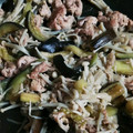 五目いなり's cooksnap of when they made そうめんのお供に！ナス豚えのき炒め。.