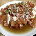 お肉が好き's cooksnap of when they made 簡単おつまみ☆トマトとしらす干しの冷奴.