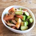 すももの枝's cooksnap of when they made 鶏むね肉のアボカドとトマトの中華サラダ♪.