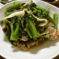 低カロ探検隊's cooksnap of when they made つるむらさきと豚肉の牡蠣油炒め。.
