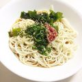 ManuYs's cooksnap of when they made さっぱり!梅とワカメと大葉のざるうどん♥.