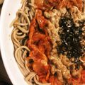 ＊にょにょん＊'s cooksnap of when they made 切って混ぜるだけ！納豆キムチそば♪.