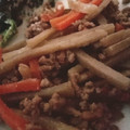 空ちっく's cooksnap of when they made 【作り置き】そぼろきんぴら♪.