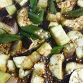 DAD☆HKR☆'s cooksnap of when they made 簡単！茄子とオクラの生姜焼き.