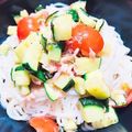ktribbon's cooksnap of when they made ズッキーニとトマトのアレンジそうめん.