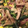 あやかず1022's cooksnap of when they made モロヘイヤのマヨ醤油炒め.