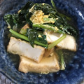 sumire's cooksnap of when they made 小松菜と厚揚げの煮びたし.