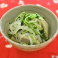 mmameco's cooksnap of when they made 豆苗と糸こん&じゃこ天の和えもの.