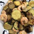 クックXUGJ7O☆'s cooksnap of when they made 簡単カレー炒め♪ズッキーニ＊ナス＊エビ.