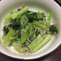 メロンパンケーキ's cooksnap of when they made 簡単☆小松菜とちりめんのお浸し.