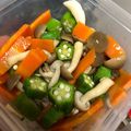余接20's cooksnap of when they made オクラとしめじと人参の麺つゆ和え.