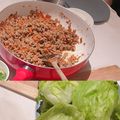 Nanina's cooksnap of when they made レタス包！豚ひき肉の中華炒め.