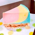 みずき❥'s cooksnap of when they made レインボーケーキ (レアチーズ).