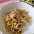 ゆかめろ36's cooksnap of when they made バター醤油香る♡ツナコーン焼きうどん！.
