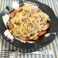 さとママ925's cooksnap of when they made 麺つゆで！シャウときのこのパパッとパスタ.