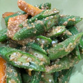 おきえいゆうなお's cooksnap of when they made ごまたっぷり＾＾おくらのごま和え.