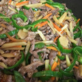 クック555MLX☆'s cooksnap of when they made じゃがいもの青椒肉絲風炒め.