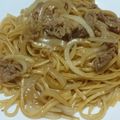 イのりん。's cooksnap of when they made にんにくたっぷり♪牛肉の和風パスタ.