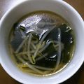 ゆず☆彡 's cooksnap of when they made ❤もやしとわかめウェイパースープ❤.