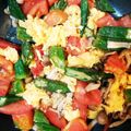 あやぼとしろうー's cooksnap of when they made オクラとトマトの卵炒め.