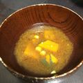 わたさな2016's cooksnap of when they made 【お味噌汁】かぼちゃとコーン.