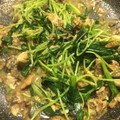オールボン's cooksnap of when they made サバ缶で豆苗ニラ炒め　簡単！ずぼらおかず.