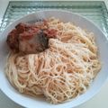さーパパ's cooksnap of when they made 焼き鯖そうめん…もどき.