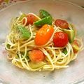 卯月のうさぎ２０１４'s cooksnap of when they made 塩トマトで☆トマトとアボカドの冷製パスタ.