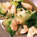 madames's cooksnap of when they made レタスと鶏肉の炒めもの.