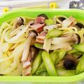 まるちゃんとごはん's cooksnap of when they made ごま香る♪きのことベーコンのパスタ.