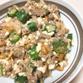 ぱんだ紀ぱんだ's cooksnap of when they made 納豆と挽肉、ネバネバ野菜の中華風炒め.