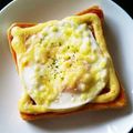 ＊なぁ＊'s cooksnap of when they made 朝食ラピュタパン風エッグチーズトースト.