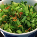 Yooboo's cooksnap of when they made ✿大根の葉とアミエビのごま油炒め✿.