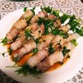 怪獣４人のmama's cooksnap of when they made チンするだけ！豆苗豚肉巻き！生姜ポン酢.